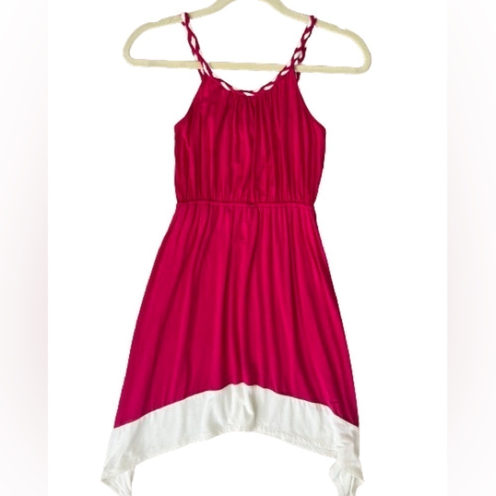 Girls Soprano Sleeveless Handkerchief Hem Summer Dress. Size 12-14